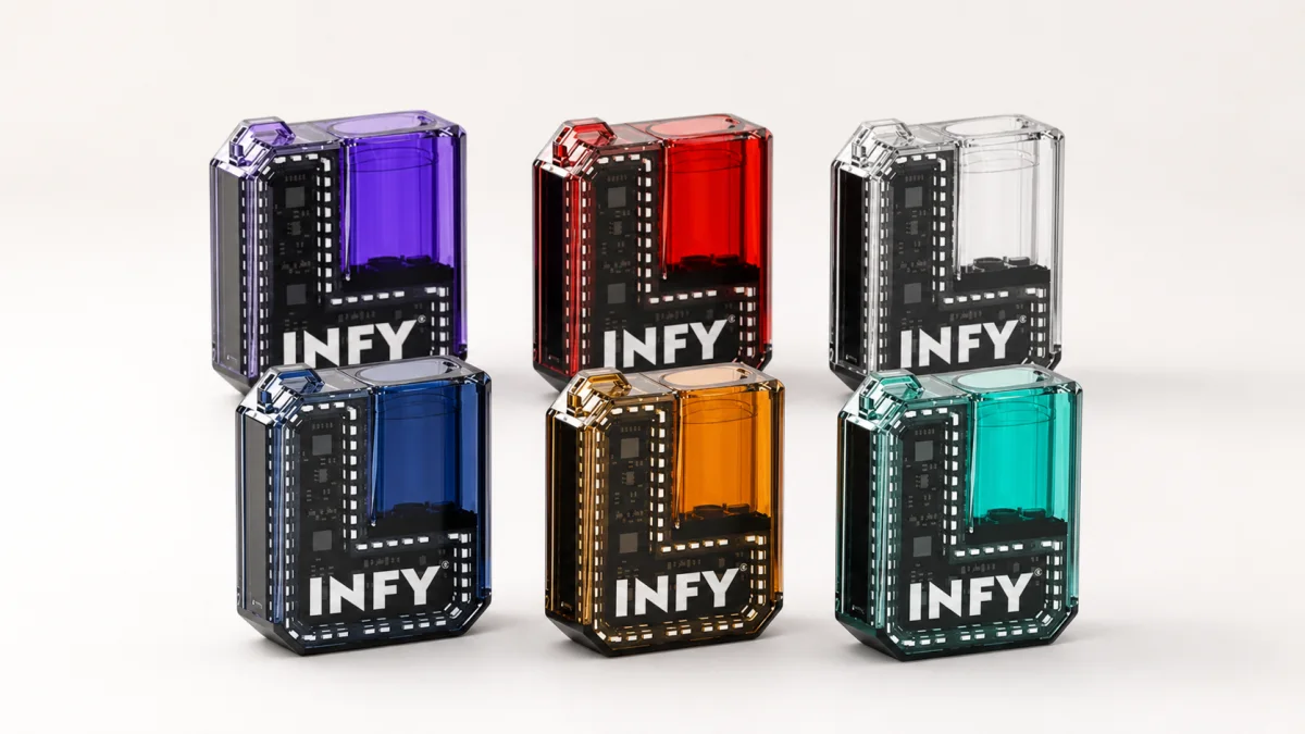 สีของเครื่อง INFY Cube Box ทั้งหกแบบ