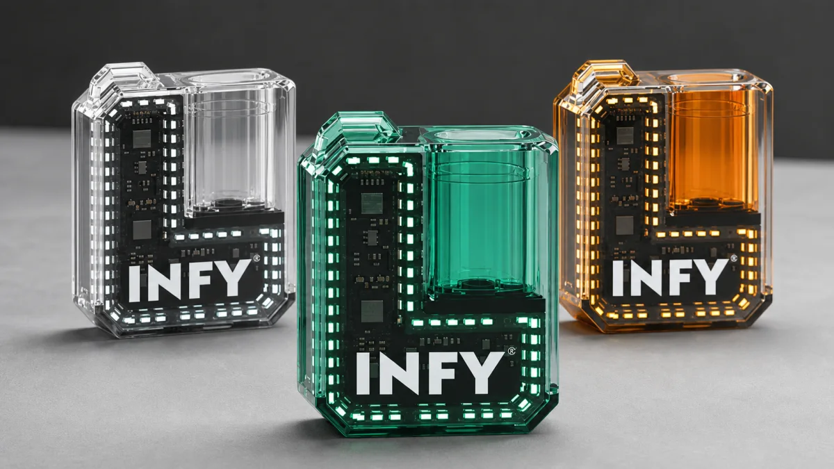 เครื่อง INFY CUBE BOX POD สีเขียวพร้อมสีใสและสีส้ม