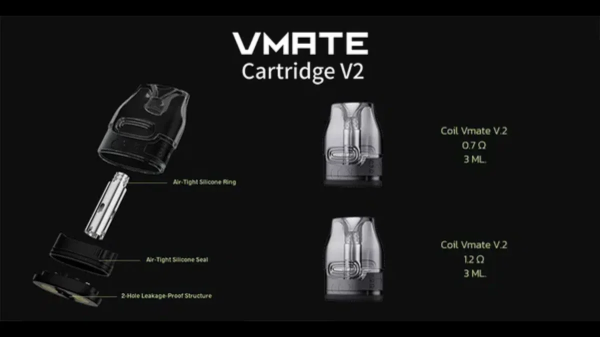 หัว VMATE V2 Cartridge 0.7 และ 1.2 โอห์ม ความจุ 3ml