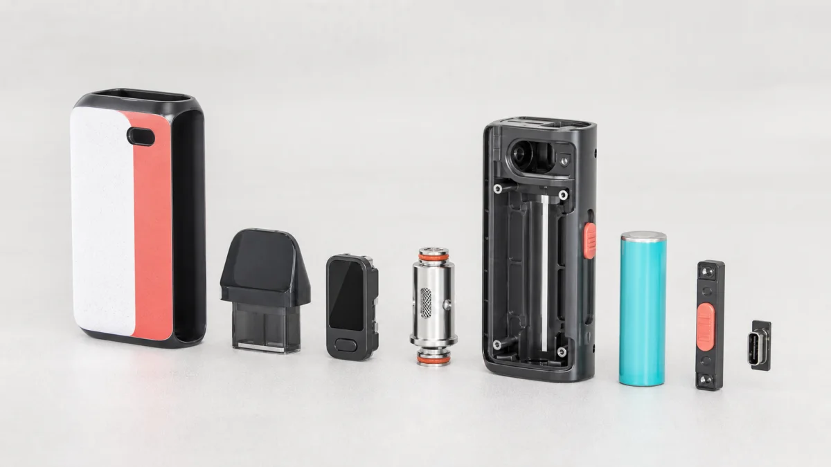 INFY 20000 Puffs โครงสร้างหน้าจอ Mesh แบตเตอรี่และ Type-C